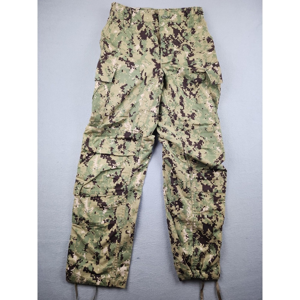 U.S. Navy Pants Mens Small Regular Working Uniform Type III Seals Trouser Camo